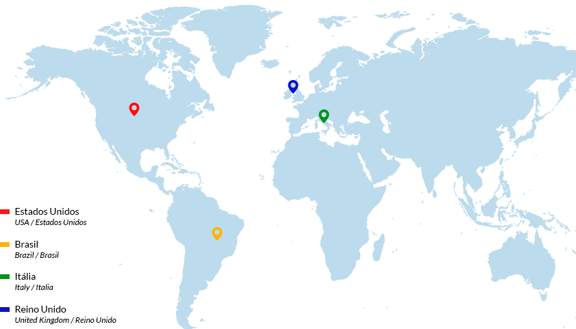 Countries where we offer courses.